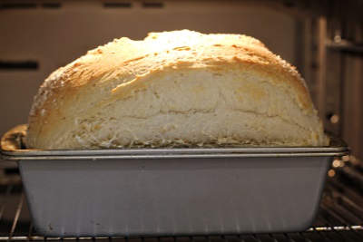 Side facing oven door has split