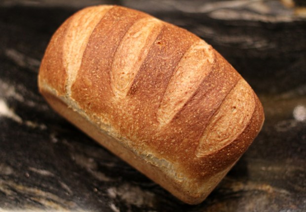 A loaf baked using both fan and non-fan settings
