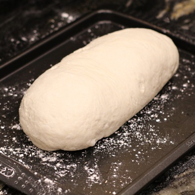 Seamside down, ready for second rise