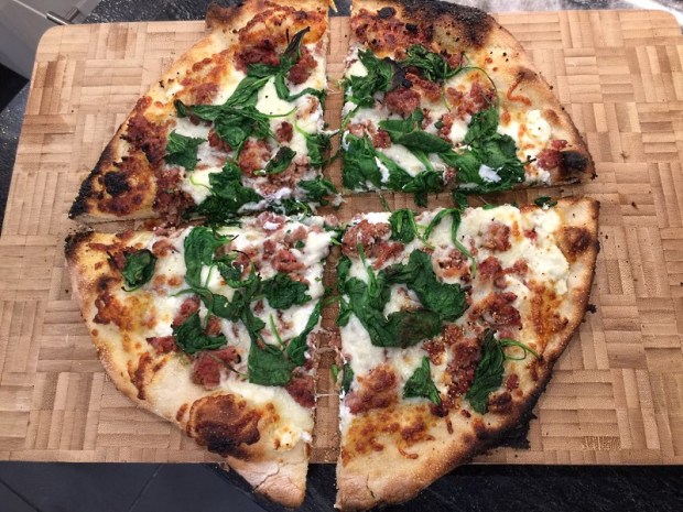 Pizza cut and ready to serve