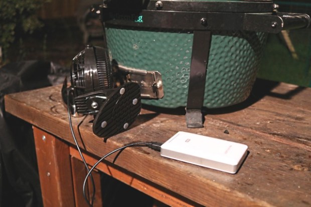 Using a USB powered fan to quickly bring the BGE to a high temperature