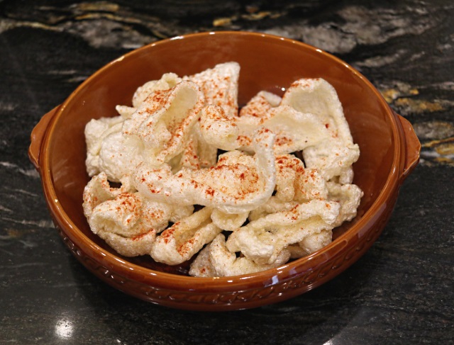 Chicharron sprinkled with smoked paprika