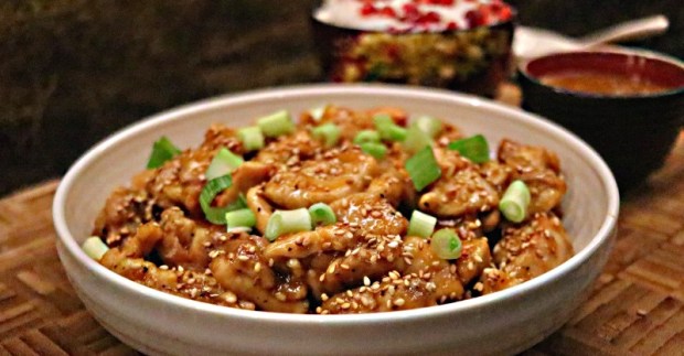 Vietnamese orange chicken with lemongrass