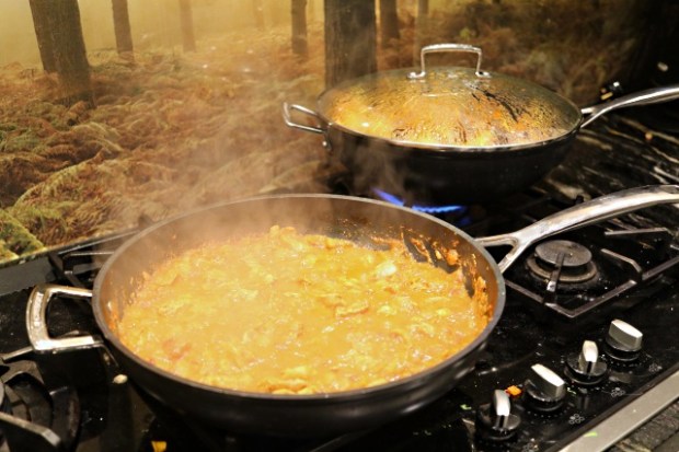 Cooking two curries at the same time