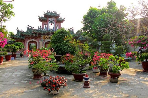 A temple and garden in Hoi An, Vietnam