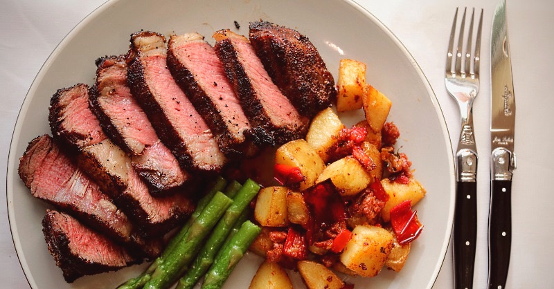 Bone marrow glazed steak