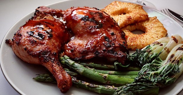 Vietnamese roast duck and pineapple