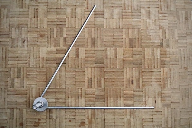 First leg in place with two support bars