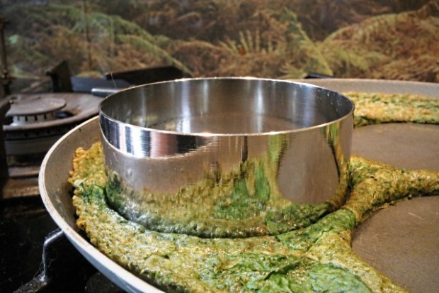 Cutting crumpet sized circles with a pastry ring