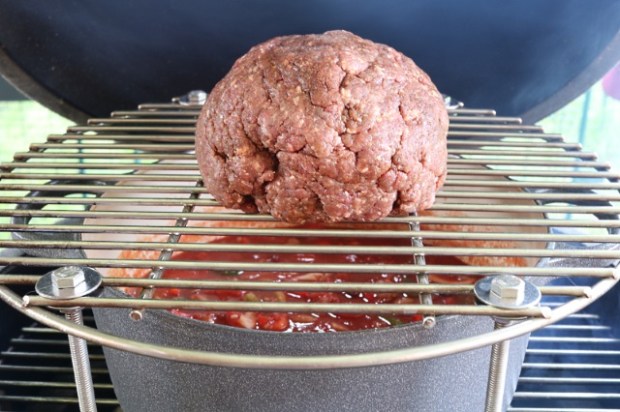 Meat raised up into the dome suspended over the chili