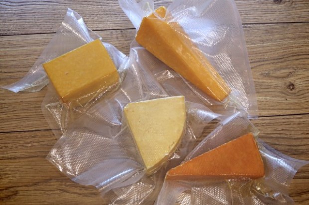 Smoked cheeses vacuum sealed and ready for the fridge