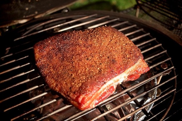 Cooking in the Egg prior to having BBQ sauce added