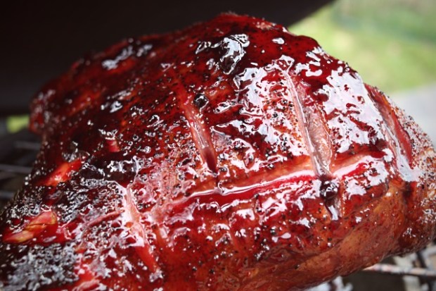 Close-up shot after applying the glaze