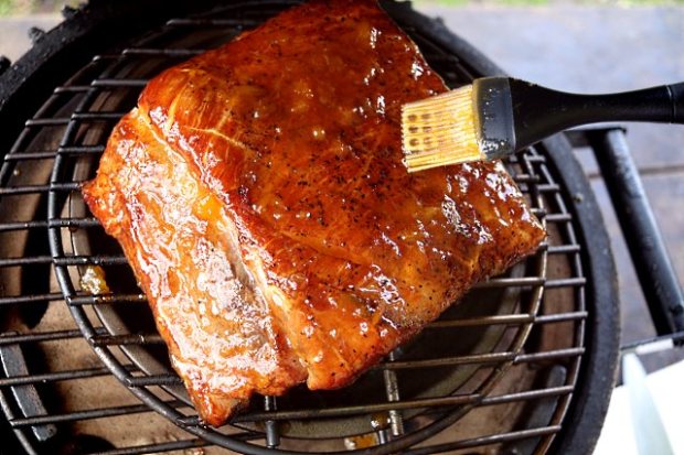 Applying the glaze after two hours