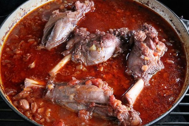 The lamb shrinks over the cook to intensify flavours