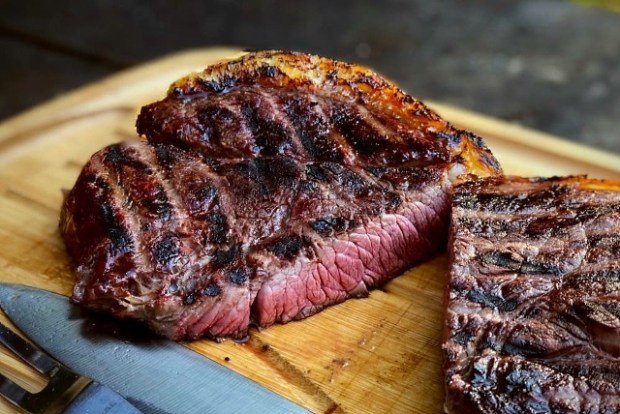 Reverse seared rump steak