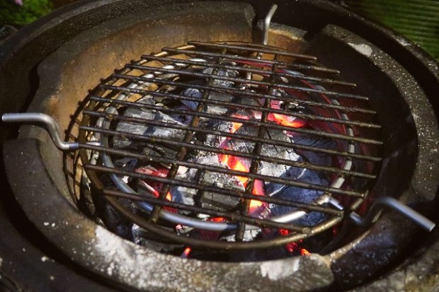 Cooking surface close to the coals in the Minimax