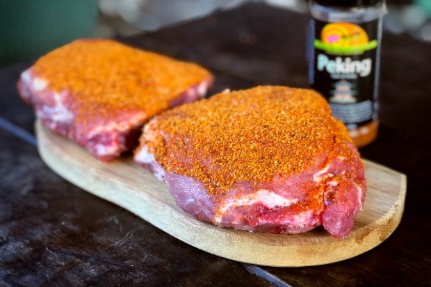 Rub applied to the riblets before cooking