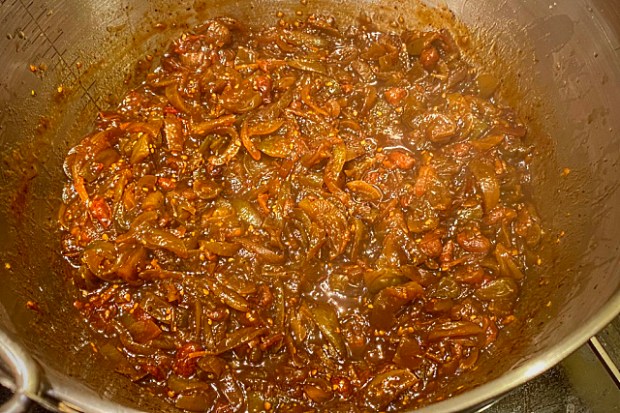 After simmering for two hours