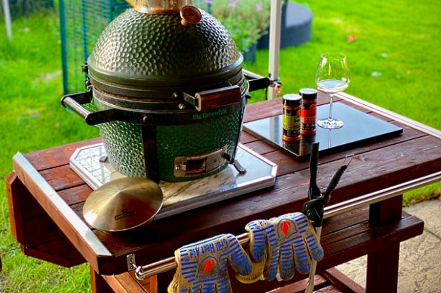 The full setup ready to cook