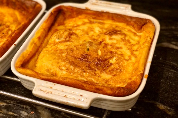 Baked and cooling before serving